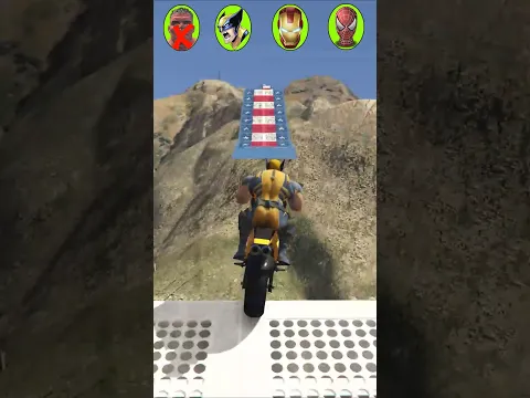 تحدي الخارقون #spiderman #ironman #batman #superman #gta5