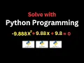 How To Solve Equations using PYTHON PROGRAMMING LANGUAGE Learn How To Code a PYTHON PROGRAM