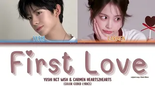 ai cover yushi nct wish u0026 carmen hearts2hearts first love by utada hikaru color coded lyrics