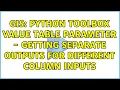 GIS Python Toolbox Value Table Parameter - getting separate outputs for different column inputs