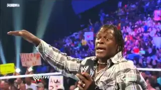 wwe r truth gets got by little jimmy the segment also has miz and christian in it 
