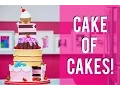 How To Make A CAKE OF CAKES Chocolate Coconut Raspberry and Pink Vanilla