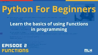 Learn Python for Beginners Episode 2 Functions