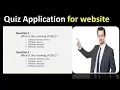 Quiz Application Part - 01 By Tech Talk Tricks