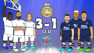 PSG BOTTLE IT Real Madrid Vs PSG 3 2 3 0 Parody Goals Highlights Champions League 2022 Benzema 
