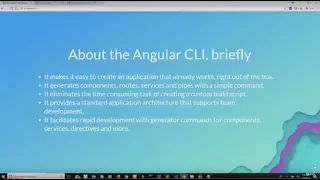 Kick Starter Rapid Application Development using Angular CLI