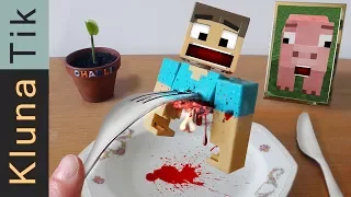 MINECRAFT EATING STEVE Kluna Tik Dinner ASMR eating sounds no talk