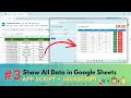 Read Data from Google Sheets using JavaScript Apps Script