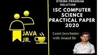 ISC Computer Practical Paper 2020-String Program