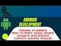 How to make sessions in android studio Using SQLite Java Coding Sessions in android