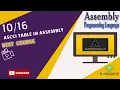 Print Ascci Table in assembly language Using Loop Loop program in assembly Part