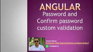 10 Template Driven Form Custom Validation password and confirm password