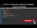 C program to swap two numbers using third variable c tutorial c programs