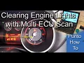 Using Multi ECU Scan to reset warning lights and error codes Fiat cars Punto Evo