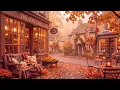 Cozy Cafe and Puppy in Fall 🍂 8 Hours of Relaxing Autumn Music | A Cozy Quiet Nook