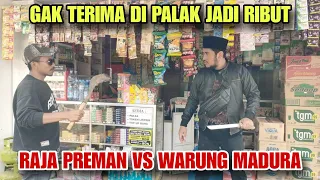 heboh seorang preman tumbang di hajar pedagang warung sembako karna sering di palak