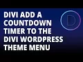 Divi add a countdown timer to the divi wordpress theme menu