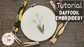 TUTORIAL Daffodil Embroidery March Birth Flower