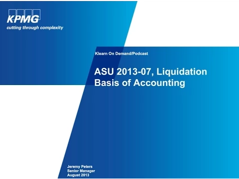 Download MP3 ASU 2013-07 Liquidation Basis of Accounting