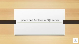 Update and Replace in SQL server