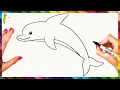 How To Draw A Dolphin Step By Step Dolphin Drawing Easy