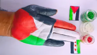 Drawing the FlagOf Palestine  |  Palestine Flagأحب رسم فلسطين بسهولة | رسم علم فلسطين #art #flag 