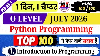 Python Programming M3-R5 1 MCQs Top 100 Python MCQs Chap 1 Introduction to programming