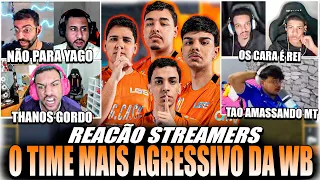 🚨REACAO STREAMERS: ONDA LARANJA LIDERA A WB E DOMINA COM 3 BOOYAHS !