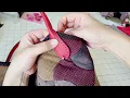 How to attach the leather bag handles