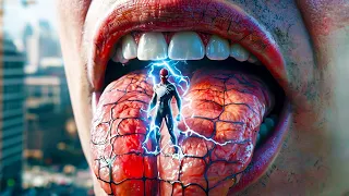 a man has 100 tiny people inside him controlling his movements and emotions like a living machine 