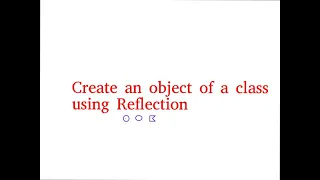 create an object using reflection java