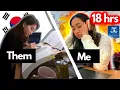 18 hours studying Trying KOREAN high school students 18 hour study routine help