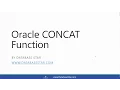 Oracle CONCAT Function