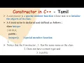 Constructor in C programming in Tamil