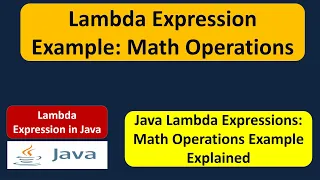 Lambda Expression Example Math Operations Lambda expression in Java