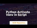 python activate venv in script