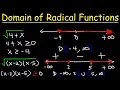 How To Find The Domain of a Radical Function Algebra