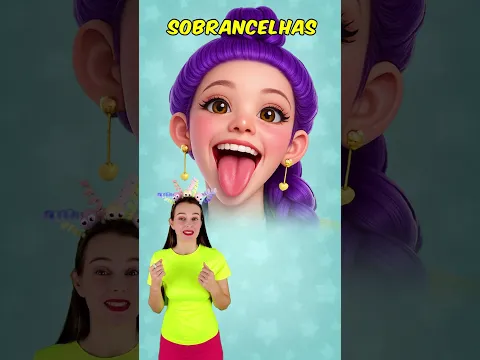 Aprenda as partes do rosto em 20 segundos! 👀👃👄 Fácil para crianças