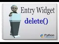 Python Tkinter Entry Widget method delete english