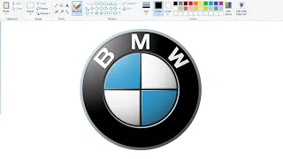 How to draw BMW Logo Drawing BMW Logo step by step on computer easily Famous Logo Drawing