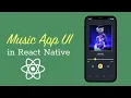 Music App UI in React Native Create a Music Player in React native