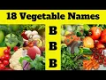 Vegetable Name Vocabulary 18 Vegetable Names Starting with B Vegetables Vocabulary Part 2