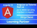 Angular Tutorial Put Delete API with HttpClient using json server