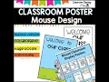 Collaborative Door Poster l Mouse l Welcome to our classroom