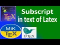 How to write subscript in text of Latex