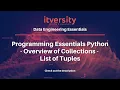 Programming Essentials Python - Overview of Collections