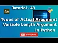 Variable Length Argument in Python Tutorial - 43 Python Tutorial