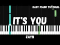 Zayn - It's You (Easy Piano Tutorial)