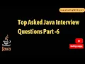 Java interview Questions Part-6 placement question