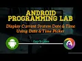 Date Picker and Time Picker Android Programming CS BCA Sixth Semester andoubleos